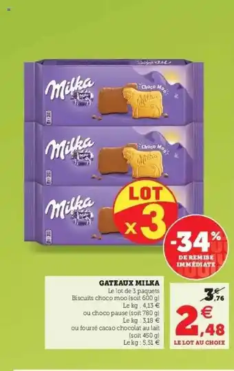 Super U Gâteaux Milka offre