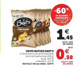 Super U Chips Nature Bret's offre