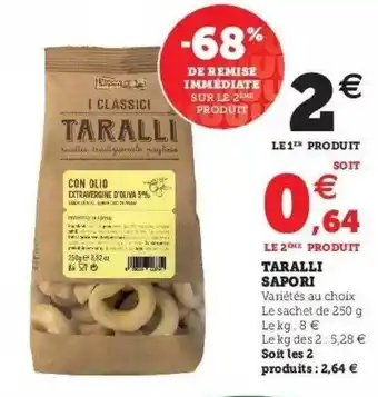 Super U Taralli Sapori offre