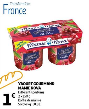 Auchan Mamie nova yaourt gourmand offre