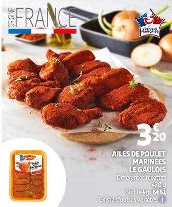 Auchan Le gaulois ailes de poulet marinées offre