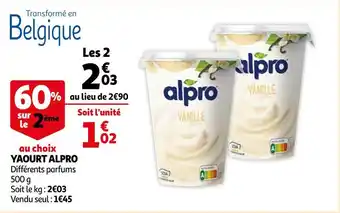 Auchan Alpro yaourt offre