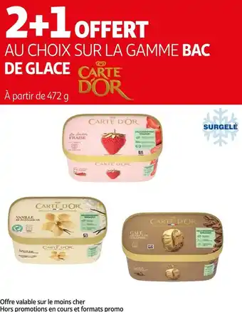 Auchan Carte d'or bon plan sur la gamme bac de glace carte d'or offre