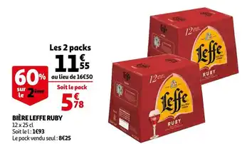 Auchan Leffe bière ruby offre