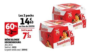 Auchan Kronenbourg bière blonde offre