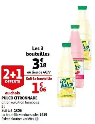 Auchan Pulco citronnade offre