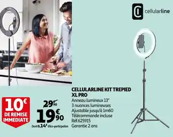 Auchan Cellularline cellularline kit trepied xl pro offre