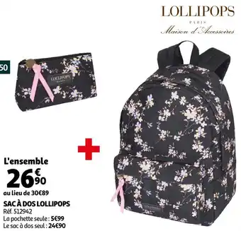 Auchan Lollipops sac à dos offre