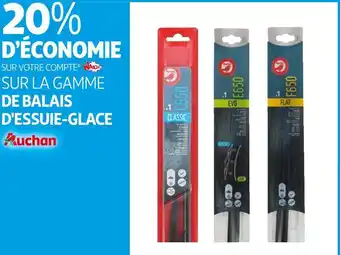 Auchan Auchan bon plan sur la gamme de balais d'essuie-glace de la marque auchan offre