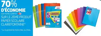 Auchan Clairefontaine bon plan sur le papier scolaire de la marque clairefontaine offre