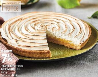 Auchan Tarte au citron meringuée offre