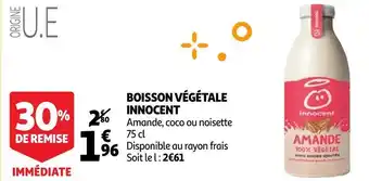 Auchan Innocent boisson végétale offre