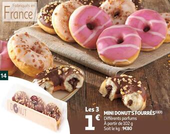 Auchan Mini donut's fourrés offre