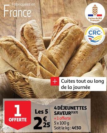 Auchan 4 déjeunettes saveur offre