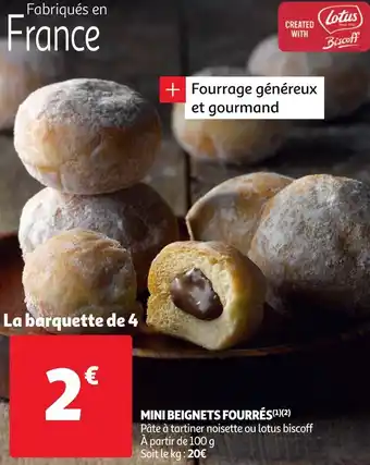 Auchan Mini beignets fourrés offre