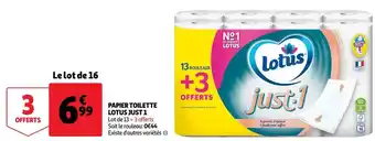 Auchan Lotus papier toilette just 1 offre