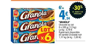 E.Leclerc Express Offre &quot;granola&quot; Lu L'original chez E Leclerc Express offre