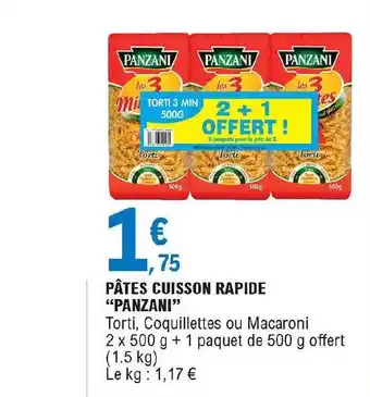 E.Leclerc Express Pâtes Cuisson Rapide offre