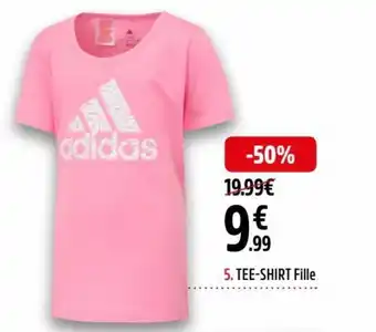 Intersport ADIDAS tee-shirt fille offre