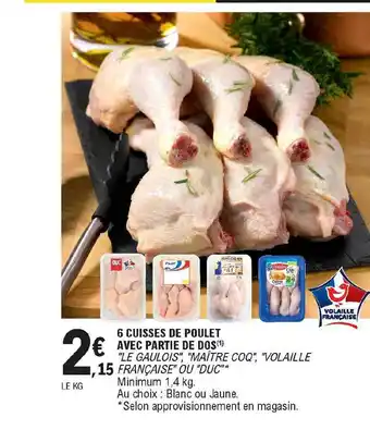 E.Leclerc Express 6 Cuisses De Poulet Avec Partie Avec Partie De Dos offre