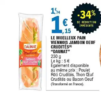 E.Leclerc Express Le Moelleux Pain Viennois Jambon œuf Crudités offre