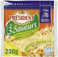 Petit Casino FROMAGES RÂPÉS LE 3 SAVEURS TOMME DE CARACTÈRE, EMMENTAL, MOZZARELLA 26,7% M.G. offre