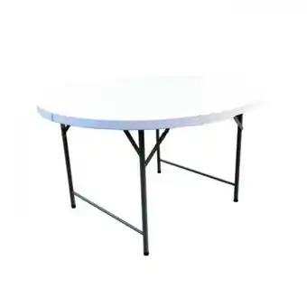 Rue du commerce Table ronde de jardin pliable pour réception - structure acier et plateau en(...) offre