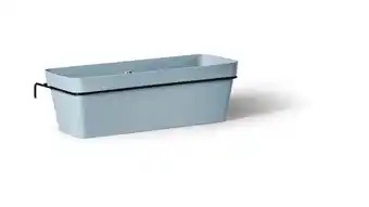 Support balconnière jardifer cleo rectangulaire bleu horizon, h.16 x l.49 cm