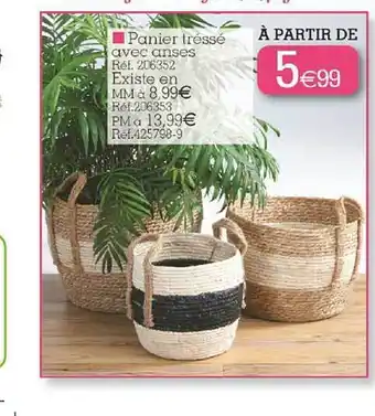 Kandy Panier Tressé Avec Anses offre