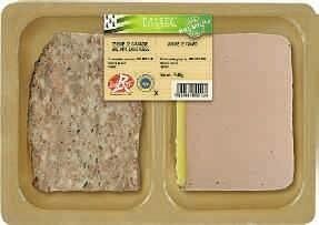 Spar DUO TERRINE DE CAMPAGNE LABEL ROUGE ET MOUSSE DE CANARD offre
