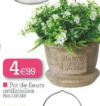 Pot De Fleurs Artificielles
