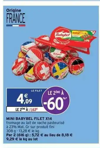 Intermarché Hyper Mini Babybel Filet X14 offre