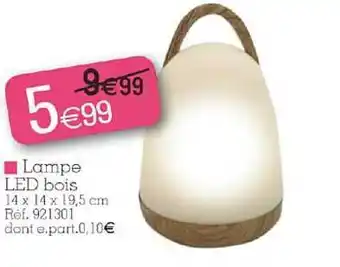 Kandy Lampe Led Bois offre