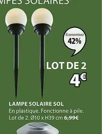 JYSK Lampe Solaire Sol offre