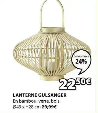 JYSK Lanterne Gulsanger offre