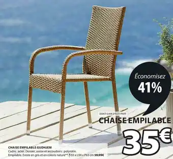 JYSK Chaise Empiliable Gudhjem offre