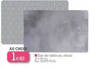 Kandy Set De Table Au Choix offre
