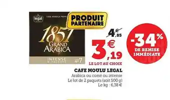 Super U Café Moulu Legal offre