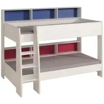 BUT Lit superposé 2x90x200 cm cleo blanc offre