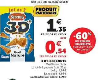 Super U 3d's Benenuts offre