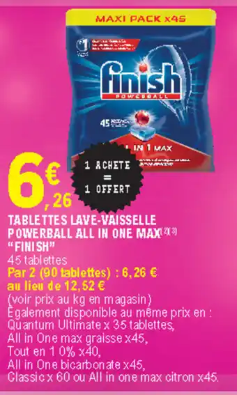 E.Leclerc Tablettes lave-vaisselle Powerball All in One Max offre