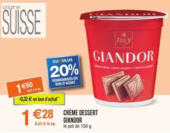 Migros Crème dessert giandor offre