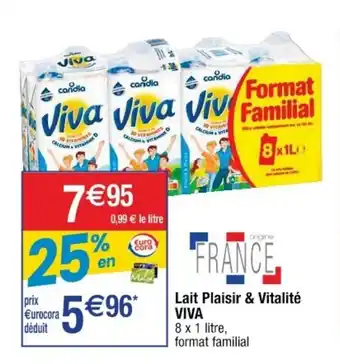 Cora x Carrefour VIVA lait plaisir & vitalité offre
