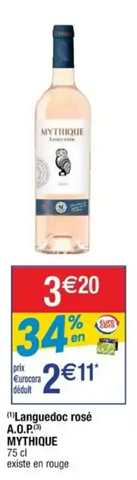Cora x Carrefour A.O.P. MYTHIQUE languedoc rosé offre