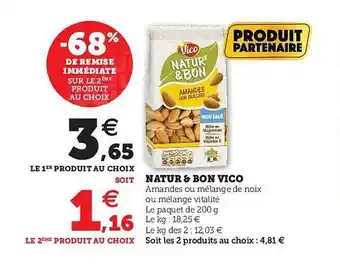Super U Natur & Bon Vico offre