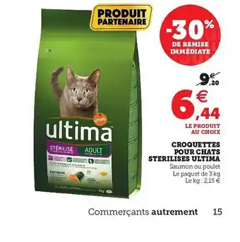 Super U Croquettes Pour Chats Stérilisés Ultima offre