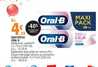 E.Leclerc Dentifrice Oral B offre