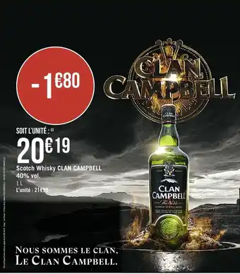 Casino Supermarchés CAMPBELL 40% vol. scotch whisky offre