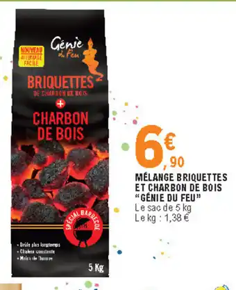E.Leclerc Mélange briquettes et charbon de bois offre