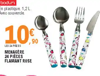 E.Leclerc Menagère 24 pièces Flamant Rose offre